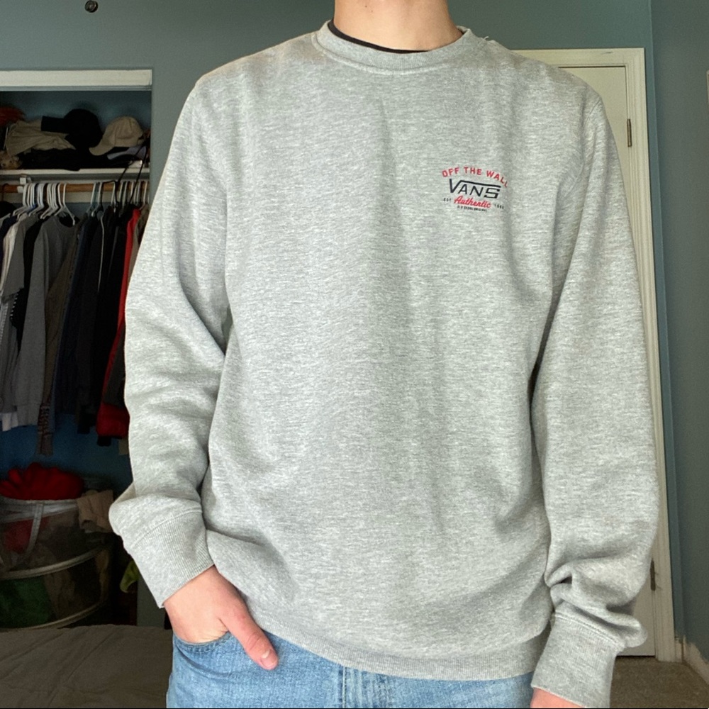 Grey Vans crew neck